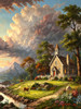 Sunsout The Stone Church 1000 Piece Jigsaw Puzzle for Adults - Finished Size: 20" x 27" by Artist: John Enright