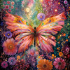 Sunsout Extravagent Butterfly 1000 Piece Jigsaw Puzzle for Adults - Finished Size: 26" x 26" by Artist: Peggy Collins