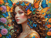 Sunsout The Enchanted Garden Muse 1000 Piece Jigsaw Puzzle for Adults - Finished Size: 20" x 27" by Artist: Iris Sage