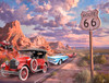 Sunsout Line Up on Route 66 500 Piece Jigsaw Puzzle for Adults - Finished Size: 18" x 24" by Artist: John Stewart