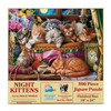 Sunsout Night Kittens 500 Piece Jigsaw Puzzle for Adults - Finished Size: 18" x 24" by Artist: Image World