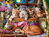 Sunsout Night Kittens 500 Piece Jigsaw Puzzle for Adults - Finished Size: 18" x 24" by Artist: Image World