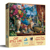 Sunsout Cat Still Life 1000 Piece Jigsaw Puzzle for Adults - Finished Size: 20" x 27" by Artist: Image World
