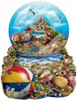 SUNSOUT INC - Sand Castle - 1000 pc Special Shape Jigsaw Puzzle by Artist: Lori Schory - Finished Size 26" x 34" - MPN# 95352