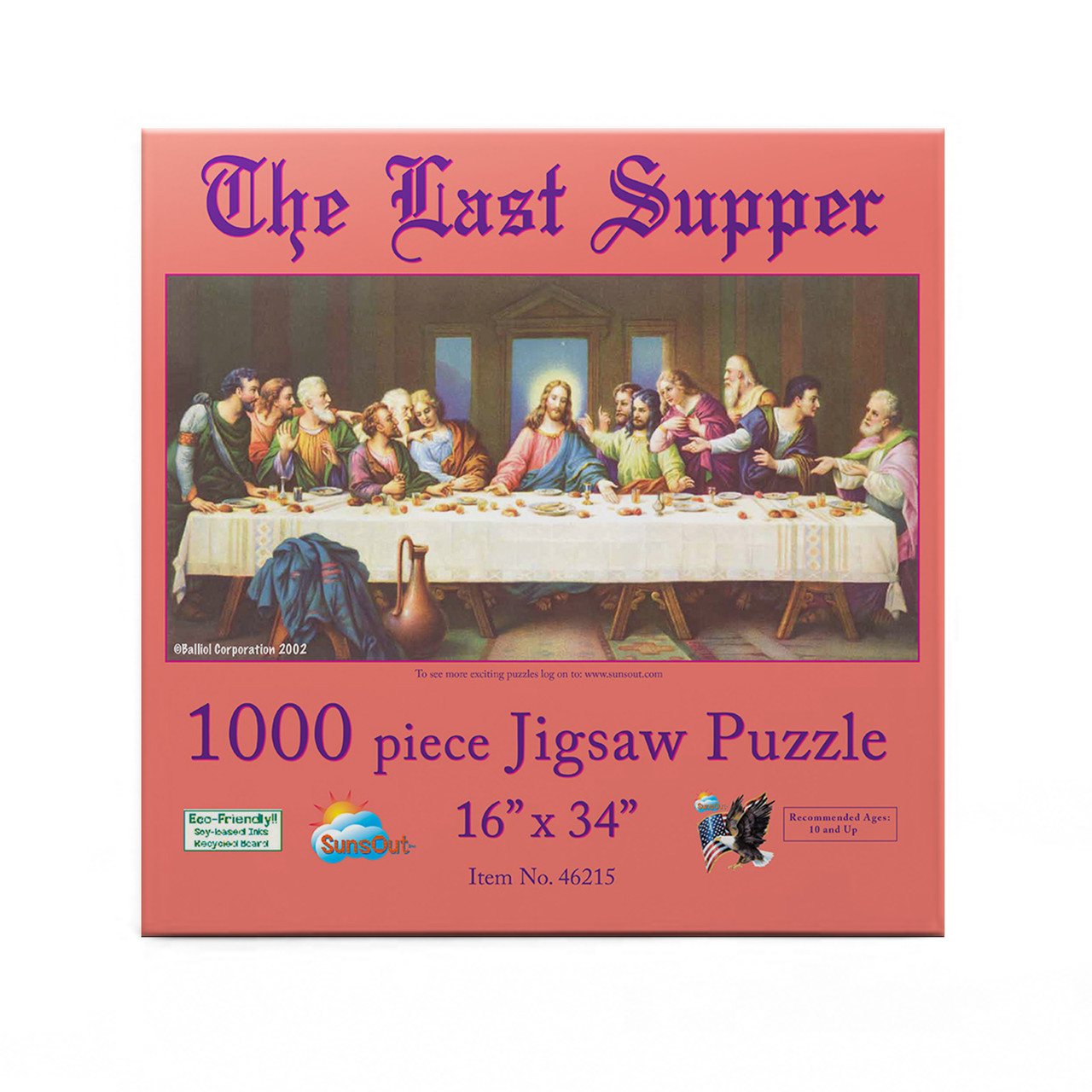 SUNSOUT INC - The Last Supper - 1000 pc Jigsaw Puzzle by Artist: Balliol -  Finished Size 16 x 34 - MPN# 46215 - Jigsaw Express