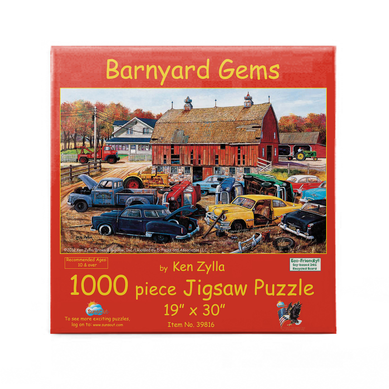 SUNSOUT INC - Barnyard Gems - 1000 pc Jigsaw Puzzle by Artist: Ken