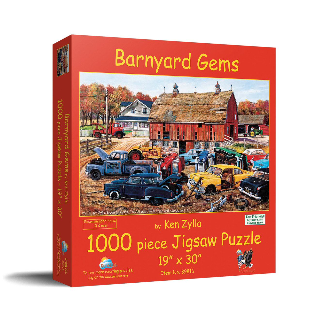 SUNSOUT INC - Barnyard Gems - 1000 pc Jigsaw Puzzle by Artist: Ken