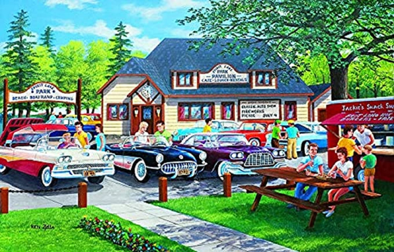 SUNSOUT INC - The Past Lane - 1000 pc Jigsaw Puzzle by