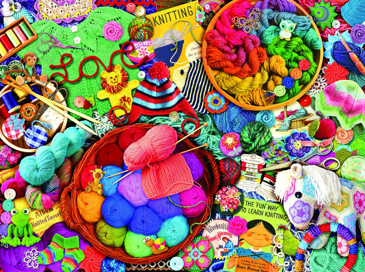 SUNSOUT INC - The Artful Needle - 1000 pc Jigsaw Puzzle by Artist: Kate  Ward Thacker - Finished Size 20