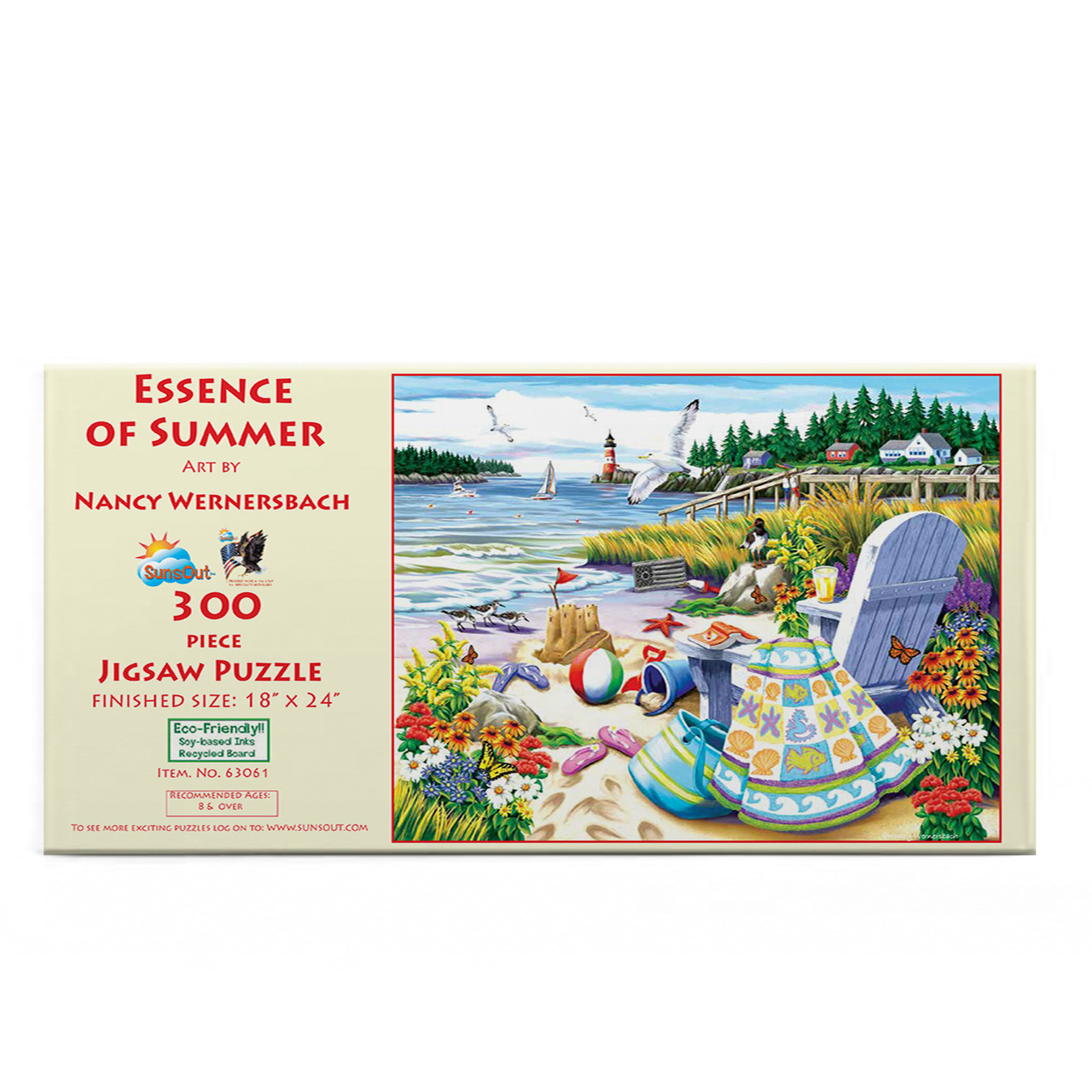 SUNSOUT INC - Essence of Summer - 300 pc Jigsaw Puzzle by Artist: Nancy  Wernersbach - Finished Size 18