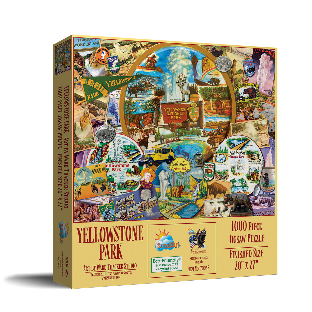 SUNSOUT INC - Yellowstone Park - 1000 pc Jigsaw Puzzle by Artist: Kate Ward  Thacker - Finished Size 20