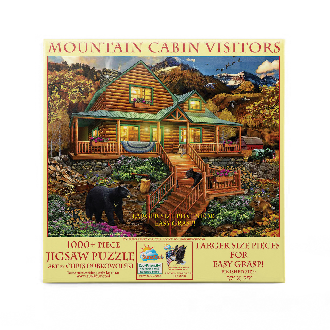 SUNSOUT INC - Mountain Cabin Visitors - 1000 pc Large Pieces
