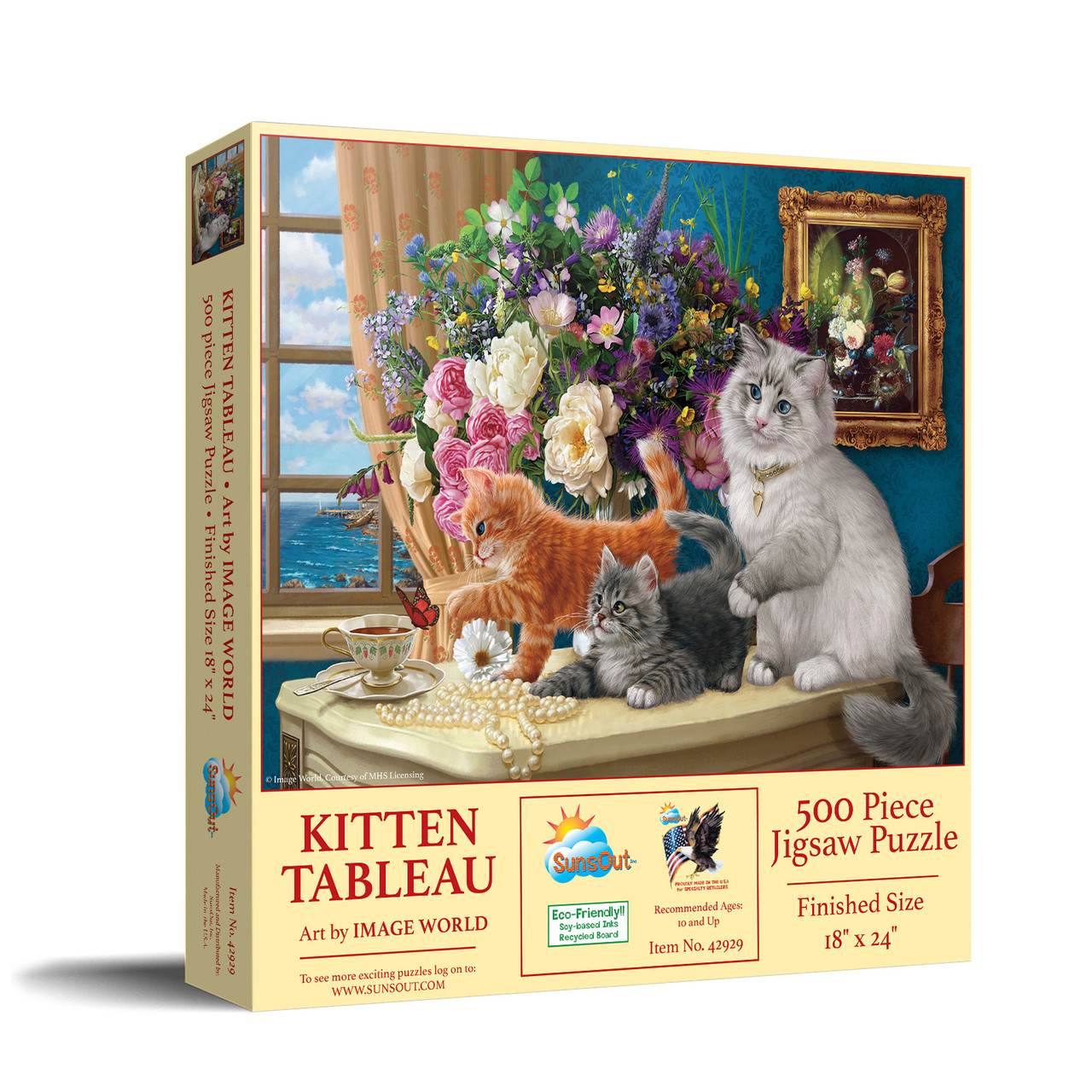 Cat Portraits (1850pz) - 500 Piece Jigsaw Puzzle