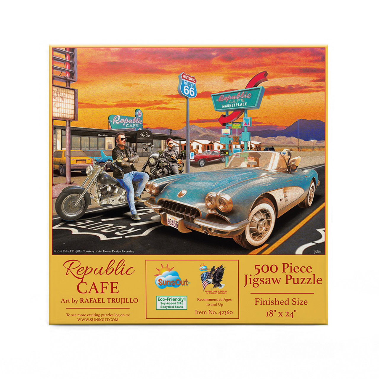 SUNSOUT INC - Republic Cafe - 500 pc Jigsaw Puzzle by Artist