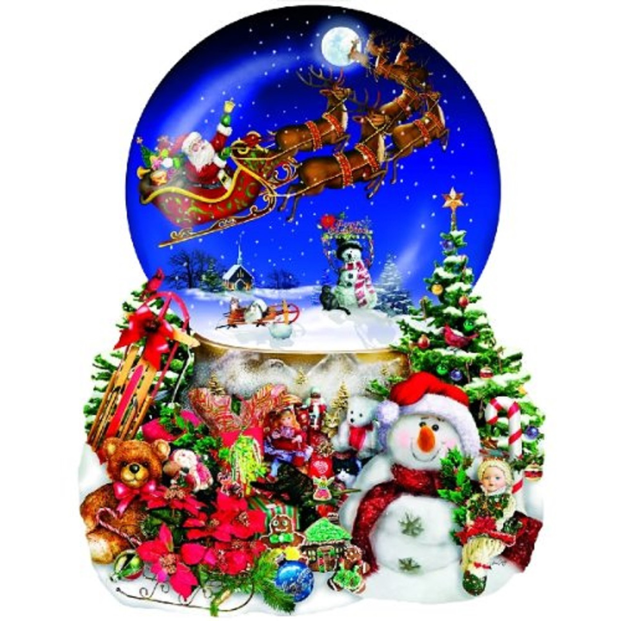 Premium Vector  Jigsaw puzzle with santa