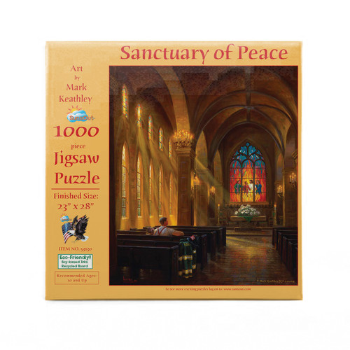 SUNSOUT INC - Sanctuary of Peace - 1000 pc Jigsaw Puzzle by Artist: Mark Keathley - Finished Size 23" x 28" - MPN# 53130