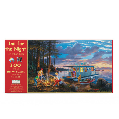 SUNSOUT INC - Inn for the Night - 300 pc Jigsaw Puzzle by Artist: Ken Zylla - Finished Size 16" x 26" - MPN# 39993