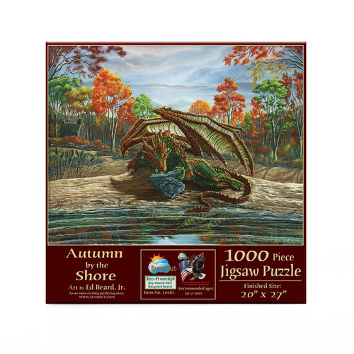 SUNSOUT INC - Autumn by the Shore - 1000 pc Jigsaw Puzzle by Artist: Ed Beard Jr - Finished Size 20" x 27" - MPN# 20162