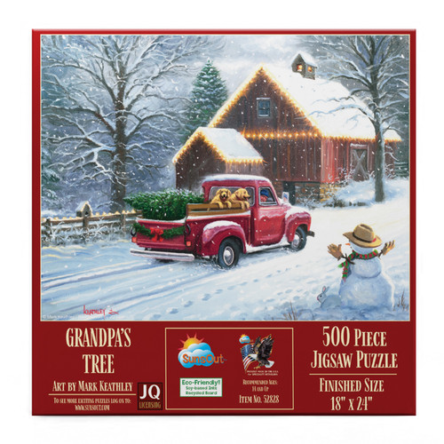 SunsOut Grandpa's Tree 500 Piece Jigsaw Puzzle for Adults - Finished Size: 18" x 24" by Artist: Mark Keathley