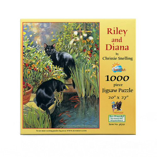SUNSOUT INC - Riley and Diana - 1000 pc Jigsaw Puzzle by Artist: Chrissie Snelling - Finished Size 20" x 27" - MPN# 36791