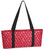 Mah Jongg Full Set Red Designer Logo Soft Case with 166 White Tiles and Four Color Pusher Racks