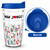 Tumbler 16 oz - Mahj Tile Design Tritan USA Drinkware (Blue Lid) for Mahjong Game