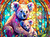 SUNSOUT INC - Stained Glass Zoo Koala - 1000 pc Jigsaw Puzzle by Artist: Kelly Roberts - Finished Size 20" x 27" - MPN# 73301