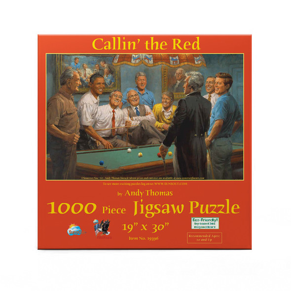SUNSOUT INC - Callin' the Red - 1000 pc Jigsaw Puzzle by Artist: Andy Thomas - Finished Size 19" x 30" - MPN# 19396