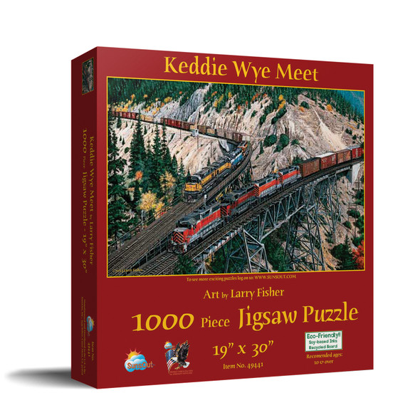 SUNSOUT INC - Keddie Wye Meet - 1000 pc Jigsaw Puzzle by Artist: Larry Fisher - Finished Size 19" x 30" - MPN# 49441