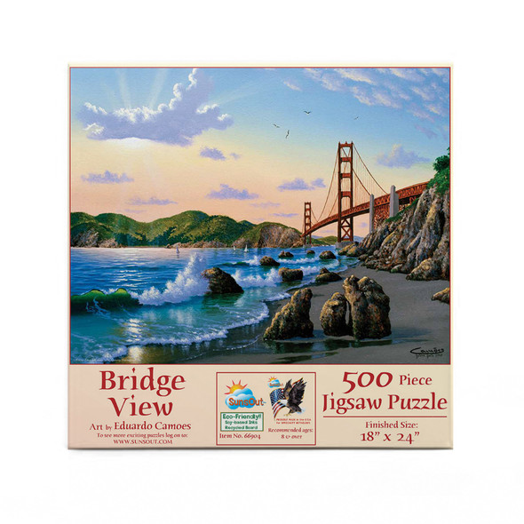 SUNSOUT INC - Bridgeview - 500 pc Jigsaw Puzzle by Artist: Eduardo Camoes - Finished Size 18" x 24" - MPN# 66904