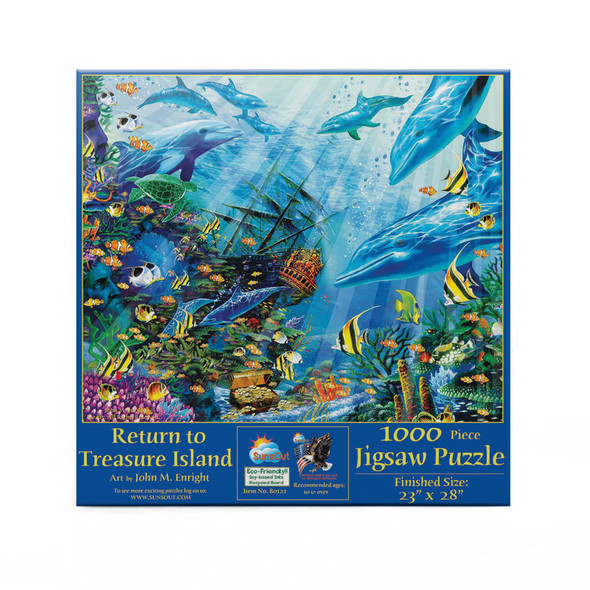 SUNSOUT INC - Return to Treasure Island - 1000 pc Jigsaw Puzzle by Artist: John M. Enright - Finished Size 23" x 28" - MPN# 80121