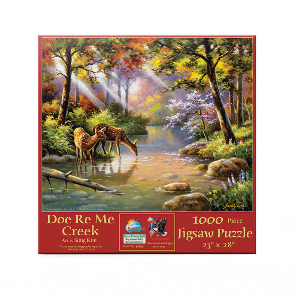 SUNSOUT INC - Doe Re Me Creek - 1000 pc Jigsaw Puzzle by Artist: Sung Kim - Finished Size 23" x 28" - MPN# 36597