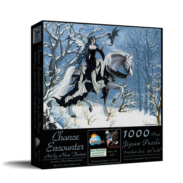 SUNSOUT INC - Chance Encounter - 1000 pc Jigsaw Puzzle by Artist: Nene Thomas - Finished Size 20" x 27" - MPN# 67621