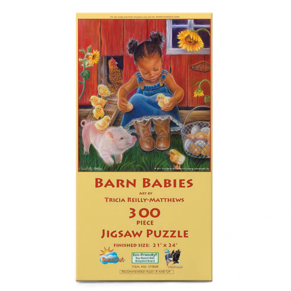 SUNSOUT INC - Barn Babies - 300 pc Jigsaw Puzzle by Artist: Tricia Reilly-Matthews - Finished Size 21" x 24" - MPN# 35808