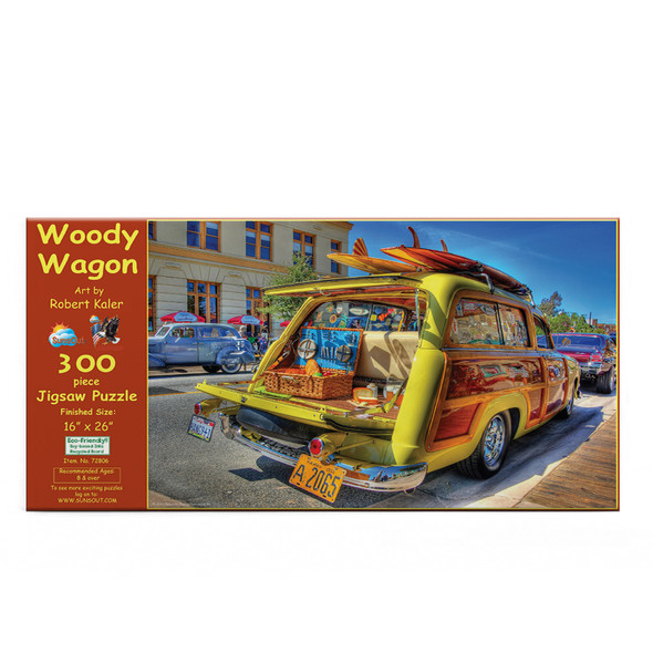 SUNSOUT INC - Woody Wagon - 300 pc Jigsaw Puzzle by Artist: Robert Kaler - Finished Size 16" x 26" - MPN# 72806