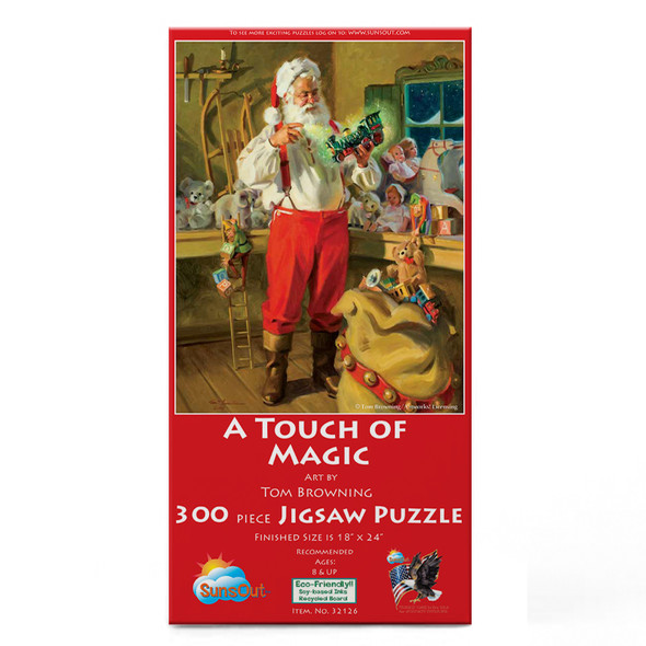 SUNSOUT INC - A Touch of Magic - 300 pc Jigsaw Puzzle by Artist: Tom Browning - Finished Size 18" x 24" Christmas - MPN# 32126