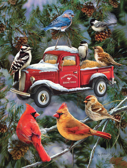 SUNSOUT INC - Pickup Feeder - 500 pc Jigsaw Puzzle by Artist: Giordano Studios - Finished Size 18" x 24" - MPN# 37145