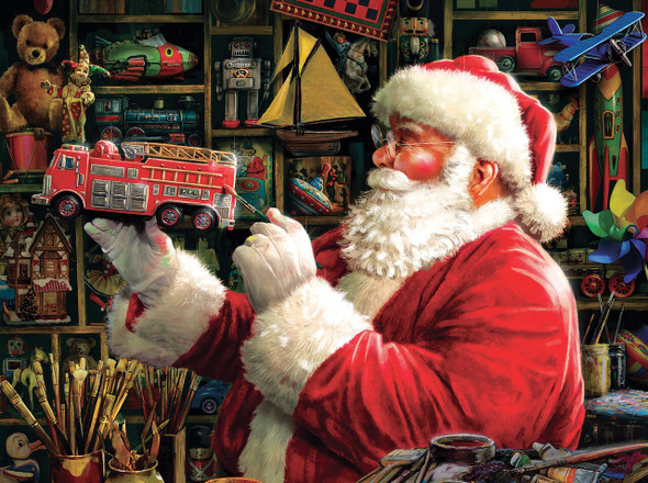 Last Minute Touchup 1000 pc Jigsaw Puzzle by SunsOut - Christmas Puzzle