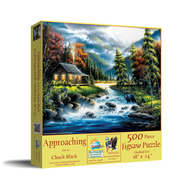 SUNSOUT INC - Approaching - 500 pc Jigsaw Puzzle by Artist: Chuck Black - Finished Size 18" x 24" - MPN# 55108