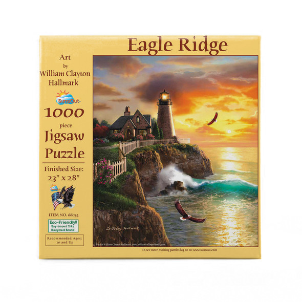 SUNSOUT INC - Eagle Ridge - 1000 pc Jigsaw Puzzle by Artist: William Clayton Hallmark - Finished Size 23" x 28" - MPN# 66034