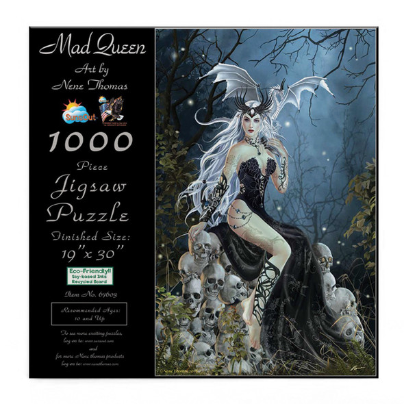 SUNSOUT INC - Mad Queen - 1000 pc Jigsaw Puzzle by Artist: Nene Thomas - Finished Size 19" x 30" Halloween - MPN# 67603