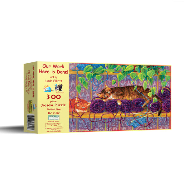 SUNSOUT INC - Our Work is Done Here - 300 pc Jigsaw Puzzle by Artist: Linda Elliott - Finished Size 16" x 26" - MPN# 31621