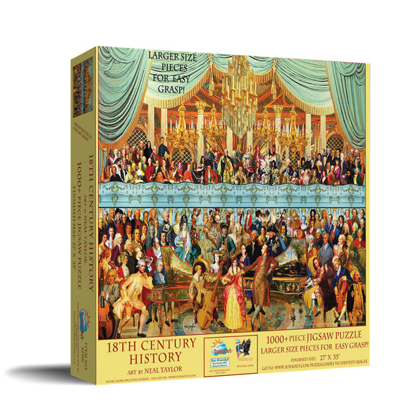 SUNSOUT INC - 18th Century History - 1000 pc Large Pieces Jigsaw Puzzle by Artist: Neal Taylor - Finished Size 27" x 35" - MPN# 61501