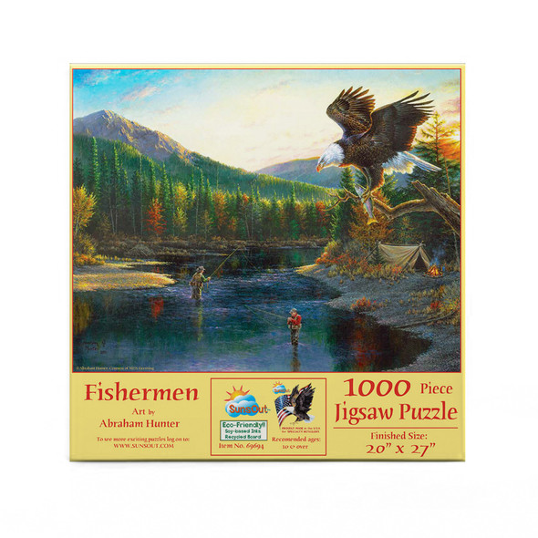 SUNSOUT INC - Fishermen - 1000 pc Jigsaw Puzzle by Artist: Abraham Hunter - Finished Size 20" x 27" - MPN# 69694