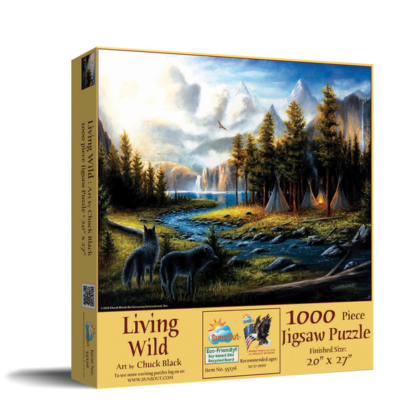 SUNSOUT INC - Living Wild - 1000 pc Jigsaw Puzzle by Artist: Chuck Black - Finished Size 20" x 27" - MPN# 55176