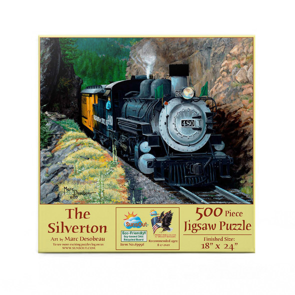 SUNSOUT INC - The Silverton - 500 pc Jigsaw Puzzle by Artist: Marc Desobeau - Finished Size 18" x 24" - MPN# 69956