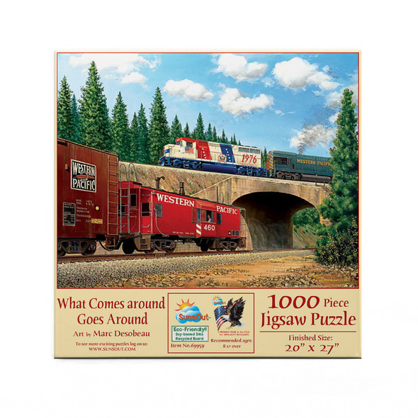 SUNSOUT INC - What Comes Around Goes Around - 1000 pc Jigsaw Puzzle by Artist: Marc Desobeau - Finished Size 20" x 27" - MPN# 69959