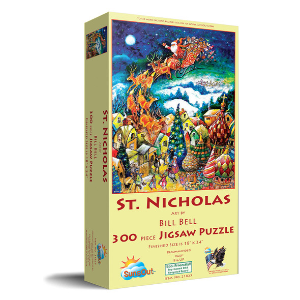 SUNSOUT INC - St. Nicholas - 300 pc Jigsaw Puzzle by Artist: Bill Bell - Finished Size 18" x 24" Christmas - MPN# 21825