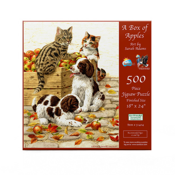 SUNSOUT INC - Box of Apples - 500 pc Jigsaw Puzzle by Artist: Sarah Adams - Finished Size 18" x 24" - MPN# 51404