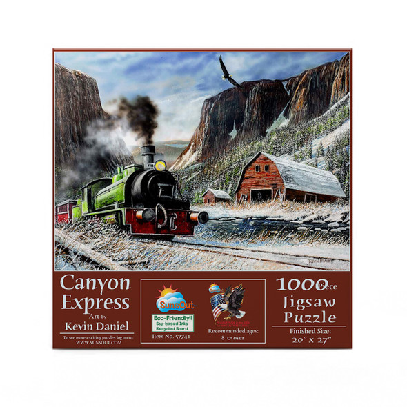 SUNSOUT INC - Canyon Express - 1000 pc Jigsaw Puzzle by Artist: Kevin Daniel - Finished Size 20" x 27" - MPN# 57741